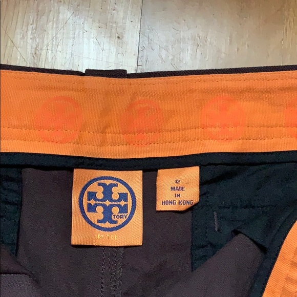 Tory Burch Brown and Blue Cotton Shorts 12 - Picture 7 of 11